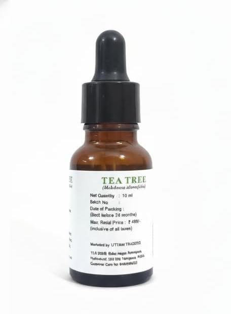 COREESSENCE Rosemary and Tea Tree Essential Oil Combo Pack, 10ml Each, for Hair Growth, Dandruff Care, Skin and Diffuser Use, Pack of 2 1
