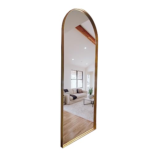 Espelho Corpo Inteiro Retrô Industrial Mod. Metal 150x60cm - Dourado