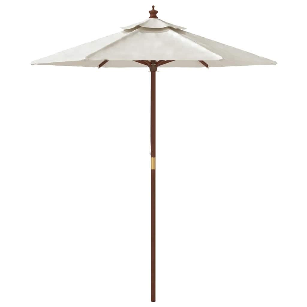 SYDE Ombrellone da giardino blu celeste, 196 x 231 cm, con palo in legno