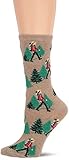 Hot Sox Women's Conversation Starter Novelty Casual Fashion, Hiker (Hemp Heather), Shoe Size: 4-10 (Sock Size: 9-11)