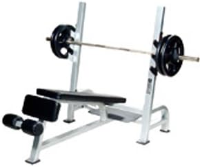 York Barbell 54039 St Olympic Decline Bench with Gun Racks, White