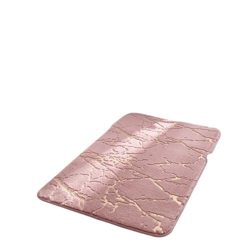 Alfombra Antideslizante Alfombrilla de baño Antideslizante con diseño de Conejo, Color Rosa y Negro, 40 x 60 cm, 50 x 80 cm, for Ducha, baño, tolite(Marble Pink,50x80cm)
