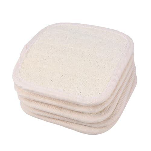 VALICLUD 5pcs Natural Loofah Scrub Towel Exfoliating Bath Brush for Smooth Skin for Men Women Durable Fast Drying Loofah Washcloth for Daily Use