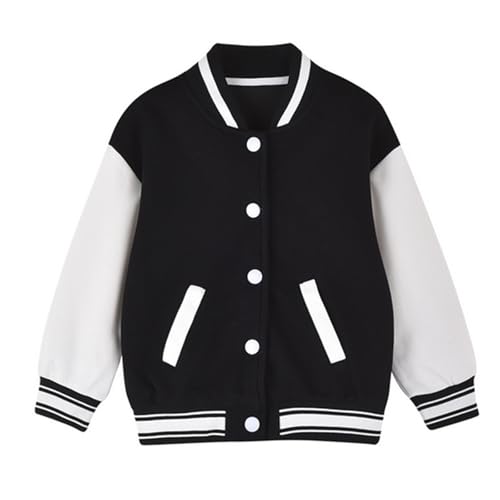LittleSpring Neutral Boys Girls Baseball Jackets Uniform Casual Varsity Jacket