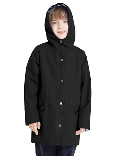 Image of Wantdo Boys & Girls Waterproof Rain Jacket Lightweight Rain Coat Hooded Windbreaker