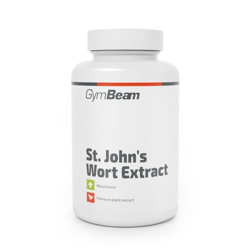 GymBeam Johanniskraut-Extrakt (Kapseln) - 300 mg pro Tagesdosis standardisierter Gehalt an Hypericin 0 9 mg pro Portion für Stimmung Stressmanagement Verdauung & Schlafqualität vegan 90 caps