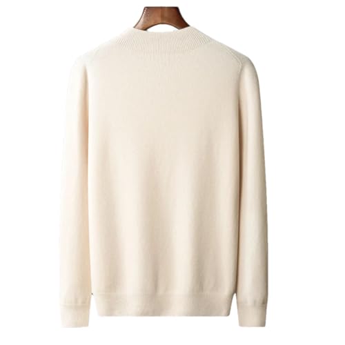 Men Knitted Seamless Half High Neck Cashmere Blended Pullover Sweater Long Sleeve Thick Jumper Tops3