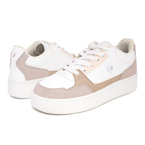 Image of Nautica Platform Sneakers for Womens Fashion Trendy Shoes White Casual Sneaker Thick Sole Everyday Walking Shoes