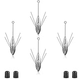 Fishing Sinker Weight Long Tail Surf Casting Lead Fishing Weights for Saltwater Fishing Gear Tackle Sinkers Fishing Weight Equipment (2oz - 4pcs)