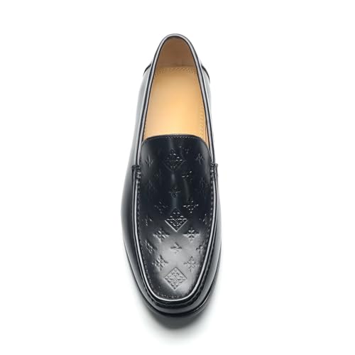 Men's Breathable Low Heel Slip-On Loafers Spring Business Casual Oxford Shoes British Style Genuine Leather Dress Footwear