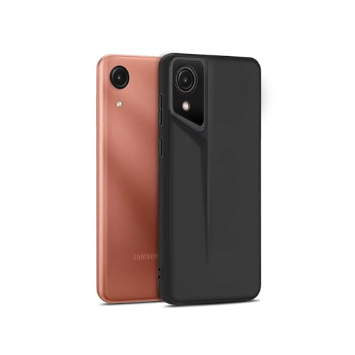Image of Amazon Brand - Solimo Ultra-Thin Blade Runner Series Matte Finished Camera Protection Soft Back Cover for Samsung Galaxy A03 Core - Black