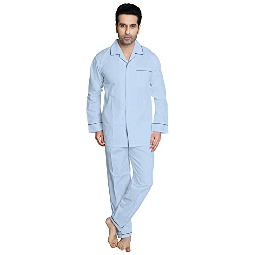 Image of Men's Cotton Solid Night Suit
