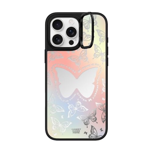 Coque papillon iPhone 16 Pro Max miroir béquille pour sublimer votre style