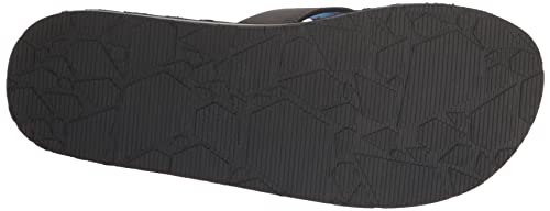 Image of Volcom Men's Recliner Sandals - Water-Friendly Flip Flops with Recliner Comfort Foam Footbed, Black Combo, 10