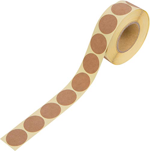 Camp Galaxy 1 Inch Natural Brown Kraft Stickers (1000 Total) - Round Blank Stickers for Store Owners, Crafts, Organizing, Jar and Canning Labels, Price Tags3