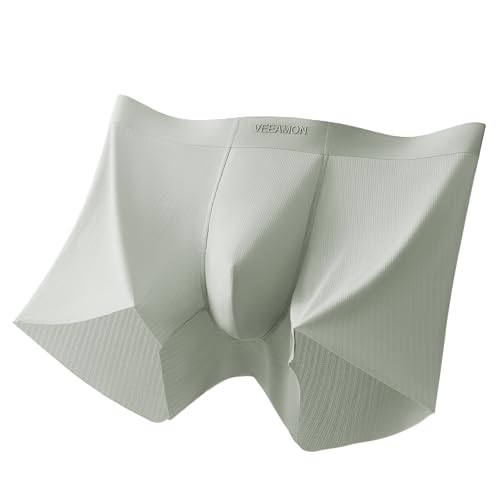 Mens Ice Silk Underwear 4-Pack Boxer Briefs Ice Sikn Comfortable Soft Underpants Underwear With Gift Box