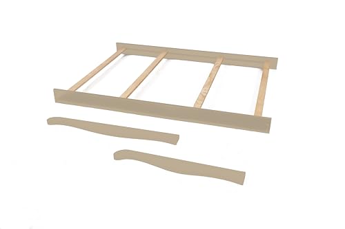 Image of Full-Size Conversion Kit Bed Rails for Sorelle Crib & Changer Combos - Solid Wood - Toddler & Adult Bed Rail for Full-Size - Baby Furniture (Heritage Fog, Princeton Elite Crib & Changer - Model #1105)