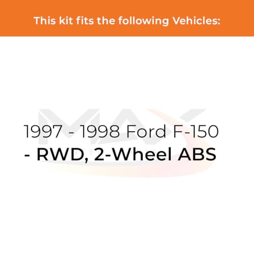 Image of Max Advanced Brakes Front Brake Kit Compatible With 1997 1998 Ford F150 w /RWD 2-Wheel ABS Replacement Geomet Coated OE Disc Brake Rotors and Ceramic Brake Pads
