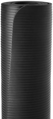 Amazon Basics 1/2 Inch Extra Thick Exercise Yoga Mat with Carrying Strap for Home Workouts and Fitness, 74" x 24", Black - 1