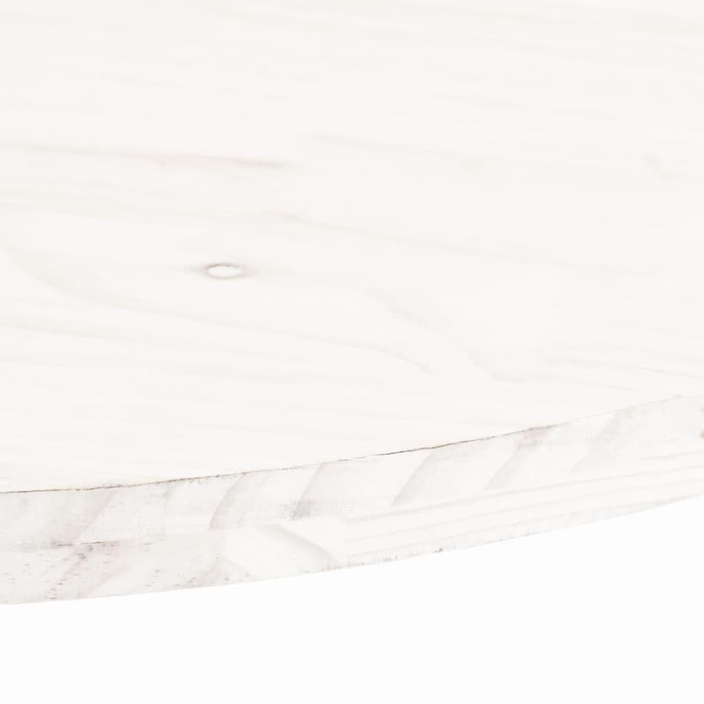 vidaXL Tischplatte, Ersatztischplatte für Couchtisch Beistelltisch Bartisch, Esstischplatte für Restaurants Cafés, Couchtischplatte Holztischplatte Schreibtischplatte, Weiß Massivholz Kiefer Oval