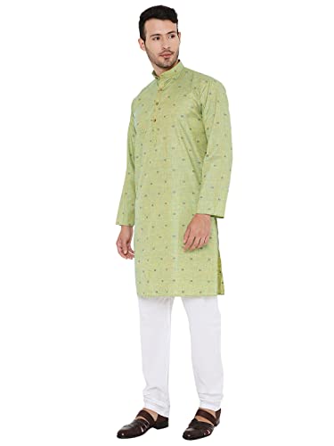 Image of Maharaja Linen Blend Kurta Pyjama Set for Men
