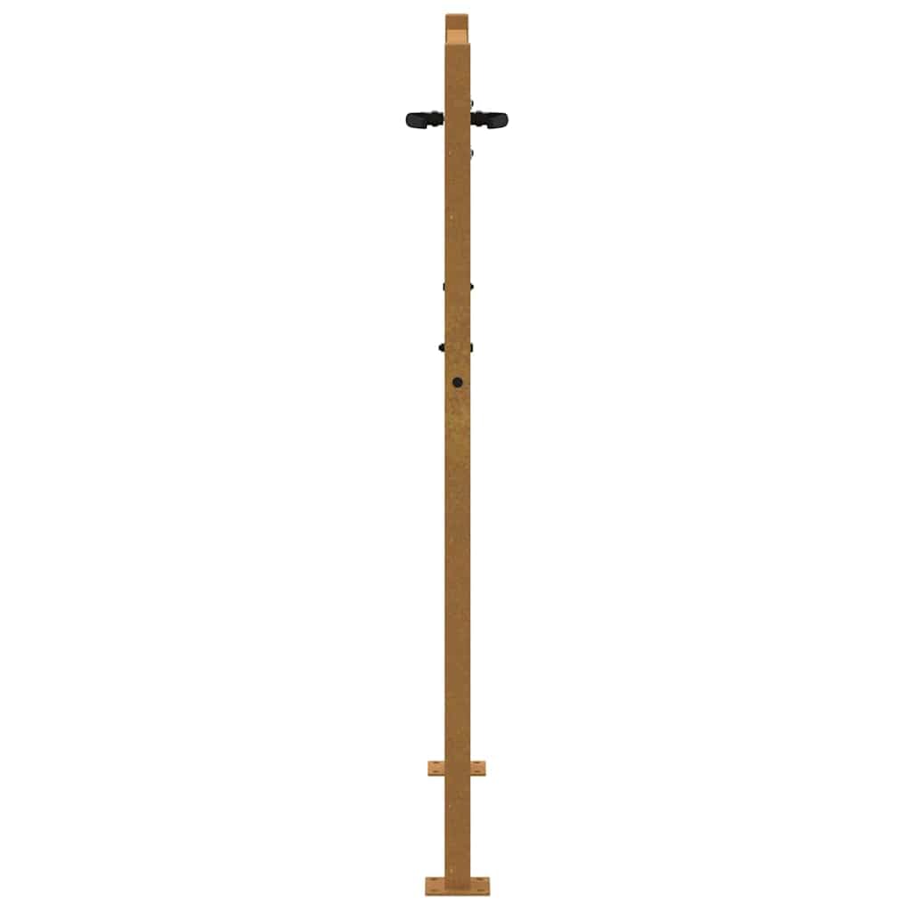 vidaXL Portail de Jardin, Portillon de Patio avec Serrure, Barrière de Sécurité, Porte d'Extérieure Terrasse, 100x150 cm Acier Corten