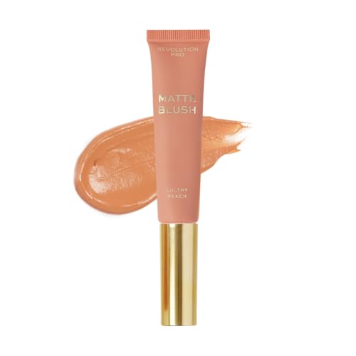 Revolution Pro-Iconic Matte Cream Blush- Wand Sultry Peach| Lightweight formula |Buildable & Blendable |Soft-focus matte effect |Easy-to-use wand applicator | 15ml