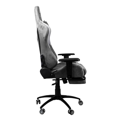 Image of Casa Copenhagen , Designed in Denmark,High-Back Italian Leather Gaming Ergonomic Chair with Footrest, Luxurious Memory Foam Seating & Multi Function Arm - Star Grey