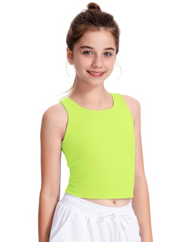 Image of JOCMIC Girls Tank Tops Athletic Tanks with Bra Racerback Sports Top