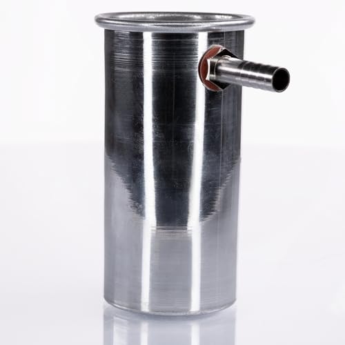 Eisco Aluminum Overflow Can, Fluid Displacement Measurement, 4"