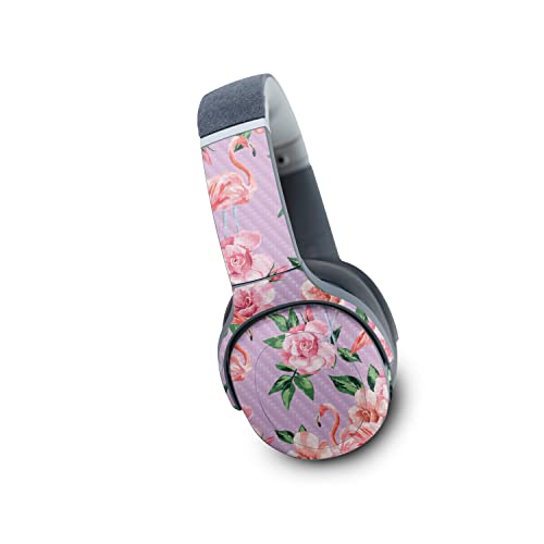 Image of MightySkins Carbon Fiber Skin Compatible with Skullcandy Crusher Evo Wireless - Flamingo Rose | Protective, Durable Textured Carbon Fiber Finish | Easy to Apply | Made in The USA