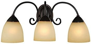 Hardware House Berkshire Series 3 Light Oil Rubbed Bronze 20-1/4 Inch by 8-3/4 Inch Bath / Wall Lighting Fixture : 16-8397
