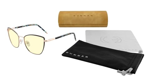 Image of GUNNAR Womens Computer Glasses - Erika Indigo Gold Amber Lens - Blue Light Blocking Anti Glare