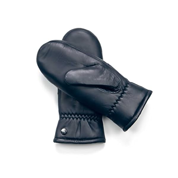 Hand Gewand by Weikert Fäustlinge aus reinem Merino Lammfell und robustem Lammnappa Leder, Touchscreen-fähig, Damen… – Bild 4