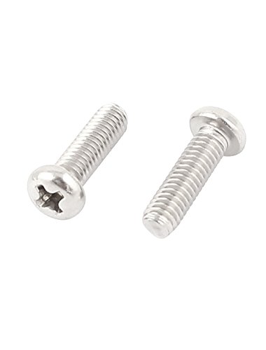 Image of uxcell M4 x 14mm 304 Stainless Steel Cross Head Phillips Pan Head Screws Bolts 60pcs
