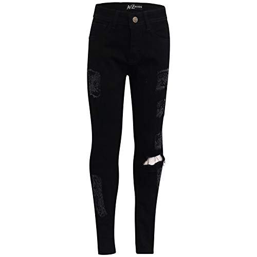 Kids Girls Stretchy Denim Jeans Ripped Faded Fashion Jeggings Skinny Frayed Pants Stylish Trousers Age 5-14 Years