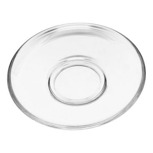 OFFSCH Glass Saucers 2 Pack Round Decorative Saucers Snack Storage Dishes for Tea