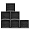 Moooble Zwarte Kallax kist voor Ikea kast | 32x37,5x32,5 cm | stabiele houten kisten ook voor