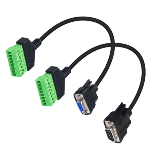 XAGMODSHN DB9P RS232 to 8P Terminals Analogs Signals Cable RS232 Extension Cable DB9P Male to Female for Peripherals Position