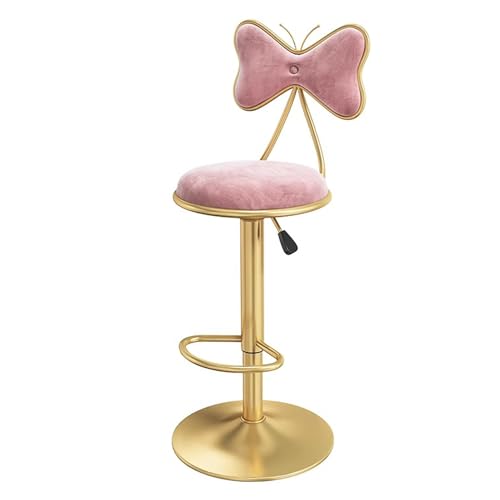 Tabouret de bar en velours réglable et pivotant pour îlot
