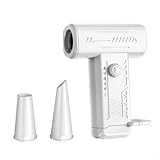 LatoYard Mini ventilador turbo de 130000 RPM con luz LED, soplador multifunción portátil para exteriores, arrancador de fuego y uso de bomba de aire