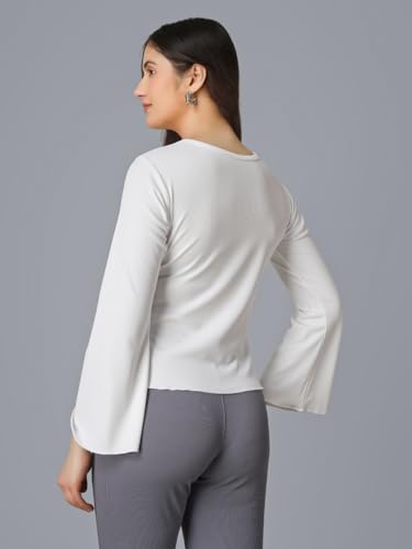 Image of Plus Size Women Top Bell Sleeve | Casual Top for Women Full Sleeve