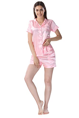 Image of PIU Women's Satin Nightsuit Shorts Set