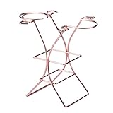 Milisten Estante para Copas de Vino de Hierro Resistente Antioxidante, Soporte Colgante Creativo Color Rosa Dorado, Diseño Compacto para Cocina y Organización de Gabinetes, Adecuado