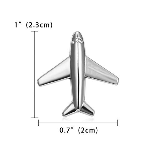 SaiDian 2 Pcs Airplane Brooch Pin Plane Smile Small Aircraft Brooch Lapel Pins Collar Badge for Backpack Shirt Bag Accessories