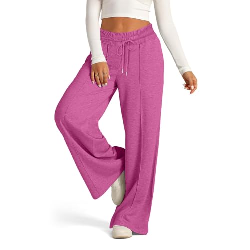 Pantalon en lin pour femme contre la chaleur estivale rose S