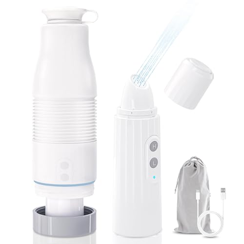 Portable Bidet for Travel, Travel Bidet 550ML 4 Spray Modes, High-Pressure Handheld Electric Bidet Sprayer, Rechargeable Compact Portable for Women & Men Camping On-the-Go