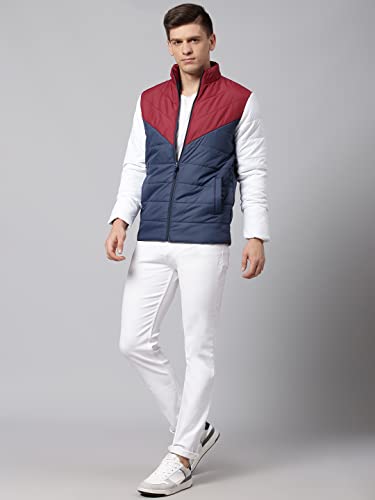 Image of Dennis Lingo Men's Long-Sleeve Color Blocked Puffer Jacket - 2 Pockets, Lightweight, and Water-Resistant, Casual Winterwear for Men