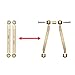 INJORA Brass High Clearance Front 4 Links Set 43g Links Set for SCX24 Gladiator Dodge Power Wagon Axial 1/24 RC Crawler Car(Brass)