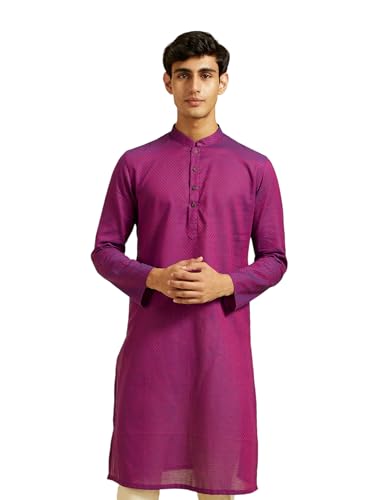 Image of DIWAS BY MANYAVAR Men's Cotton Self Design Kurta (1pc)